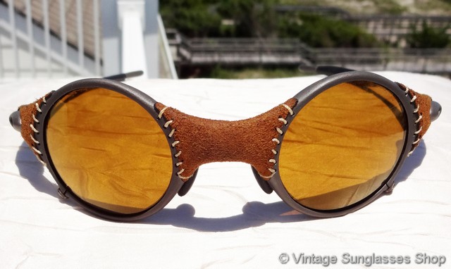 Oakley Mars Michael Jordan Gold Iridium Leather Sunglasses